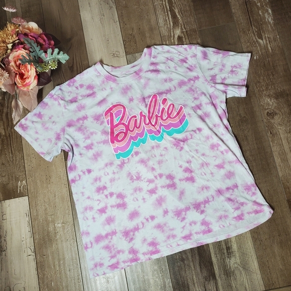 Barbie Women's Tie-Dyed Graphic Short Sleeve Crewneck T-Shirt Size XL EUC - Picture 5 of 14